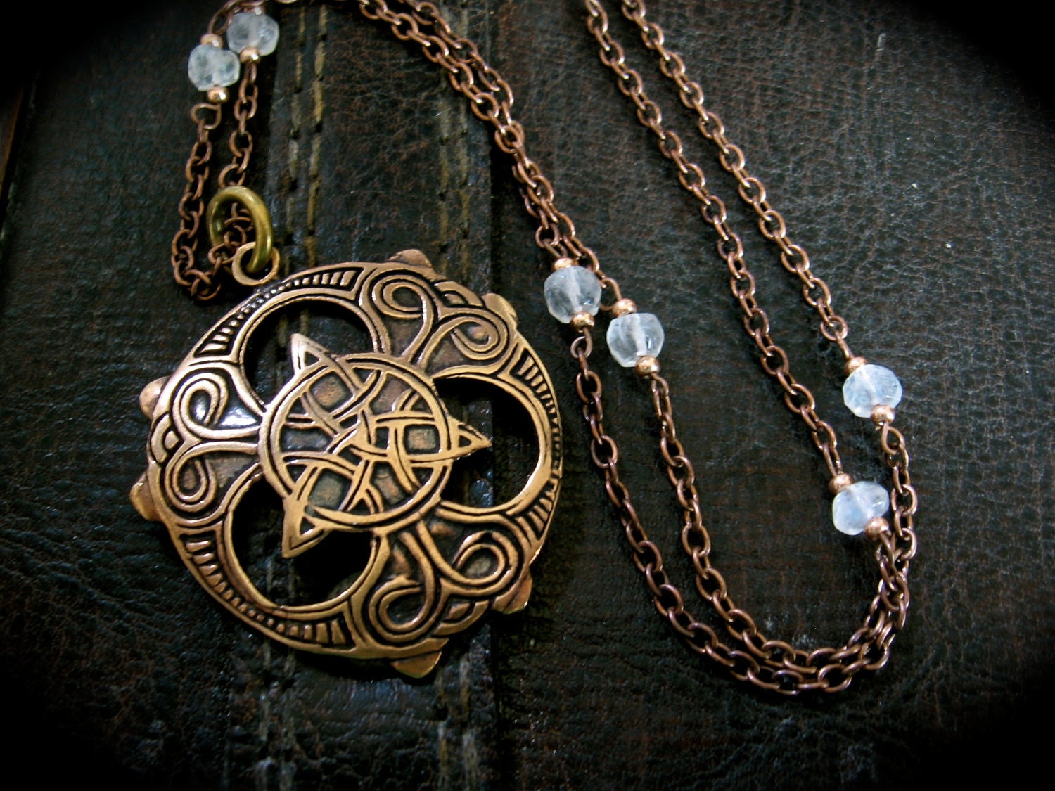 Celtic Triquetra Shield Necklace