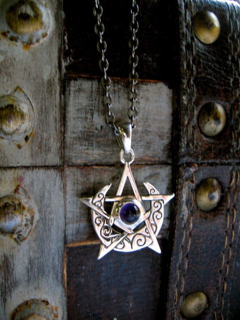 RESERVED-Celtic Moon Pentacle Pendant