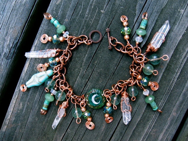 Moonlit Sea Goddess- Charm Bracelet