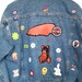 Amazing 90's grunge patchwork denim coat size - M