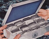 Boxed Set by The Feral Housewife, mid century collage print