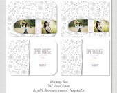 Whimsy Tea - 5x7 Horizontal Postcard Senior Card PSD Template Design