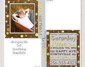 Berrysicle- 5x5 Square Postcard Birthday Card PSD Template Design