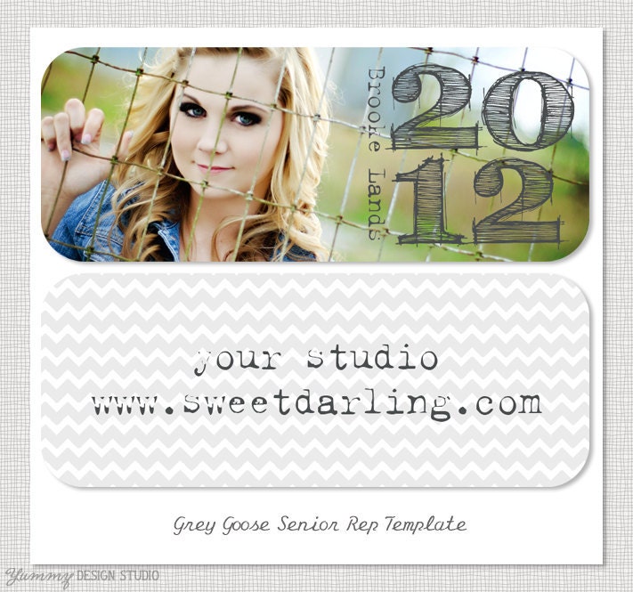Grey Goose -  Senior Rep Card PSD Template Design