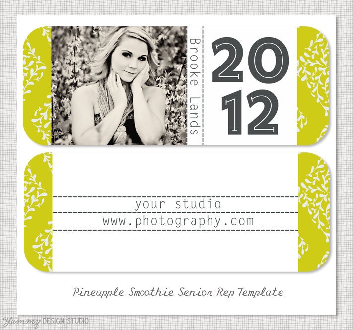 Pineapple Smoothie -  Senior Rep Card PSD Template Design