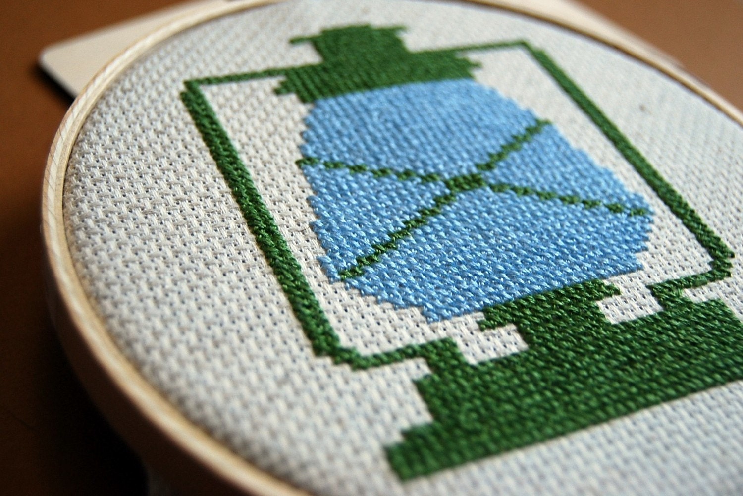 Vintage Camping Lantern Cross Stitch Pattern -Light the Way (PDF)