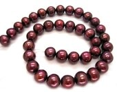 Full Strand Lustrous AA Chocolate Freshwater Pearl Round Bead 11-12mm