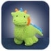 dragon crochet plush in lime green cotton yarn handmade stuffed animal amigurumi