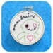 zombie embroidery hoop art wall hanging 3 inch hand stitched cotton