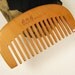 Peach Wood Wide Teeth Hair Comb