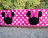 Dog Collar Adjustable Quick Release - Minnie Mouse - Also Available in Petite