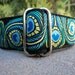 Peacock Art Dog Collar 1.5" Adjustable Quick Release img