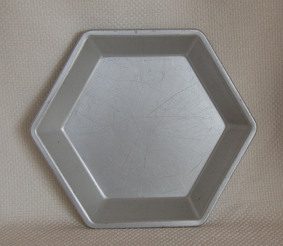 Vintage Hexagon Pie Pan Six Sided Pie Plate by FunkyJunkyVintage