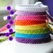SALE - Rainbow Bright - Solid Colored Woven Bracelet (buy 3, get 1 FREE)