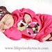 Infant Baby Girl Peace Tree Fuchsia Gown SET/OUTFIT