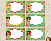 PRINTABLE Luau Party Label Tents (Character of your choice) Il_170x135