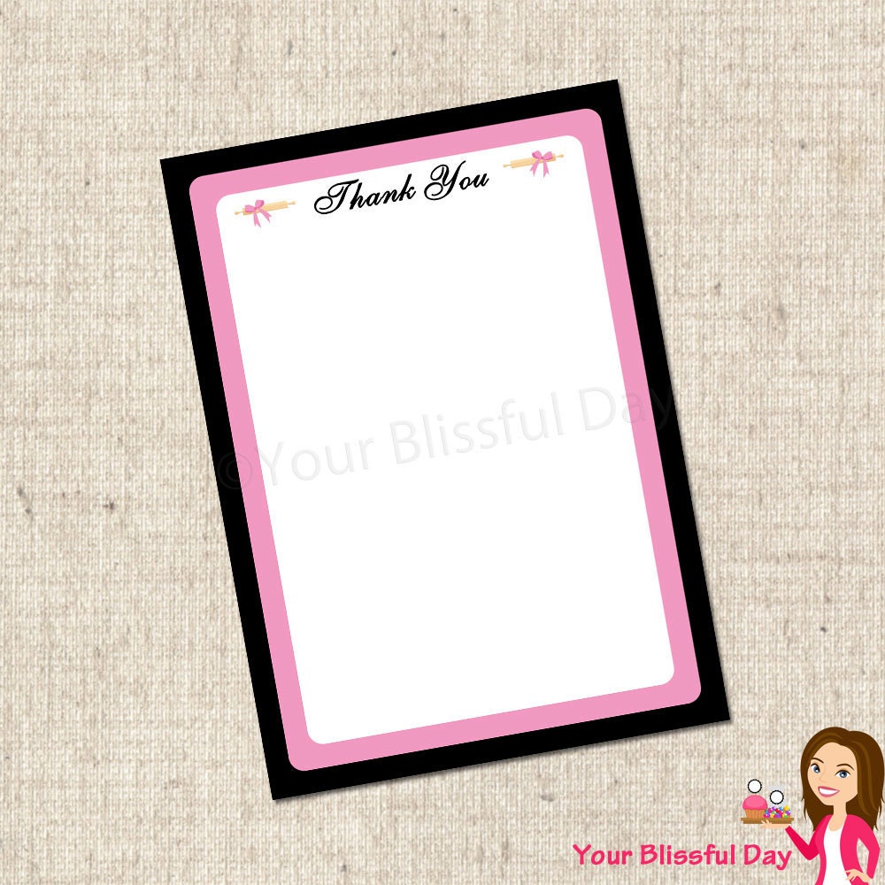 PRINTABLE Kitchen Bridal Shower Thank You Cards Il_570xn