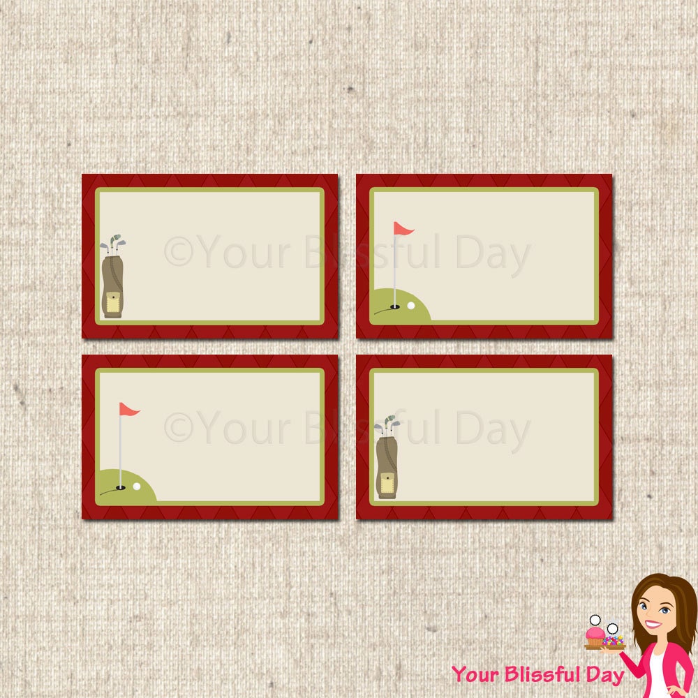 PRINTABLE Golf Party Label Tents Il_570xn
