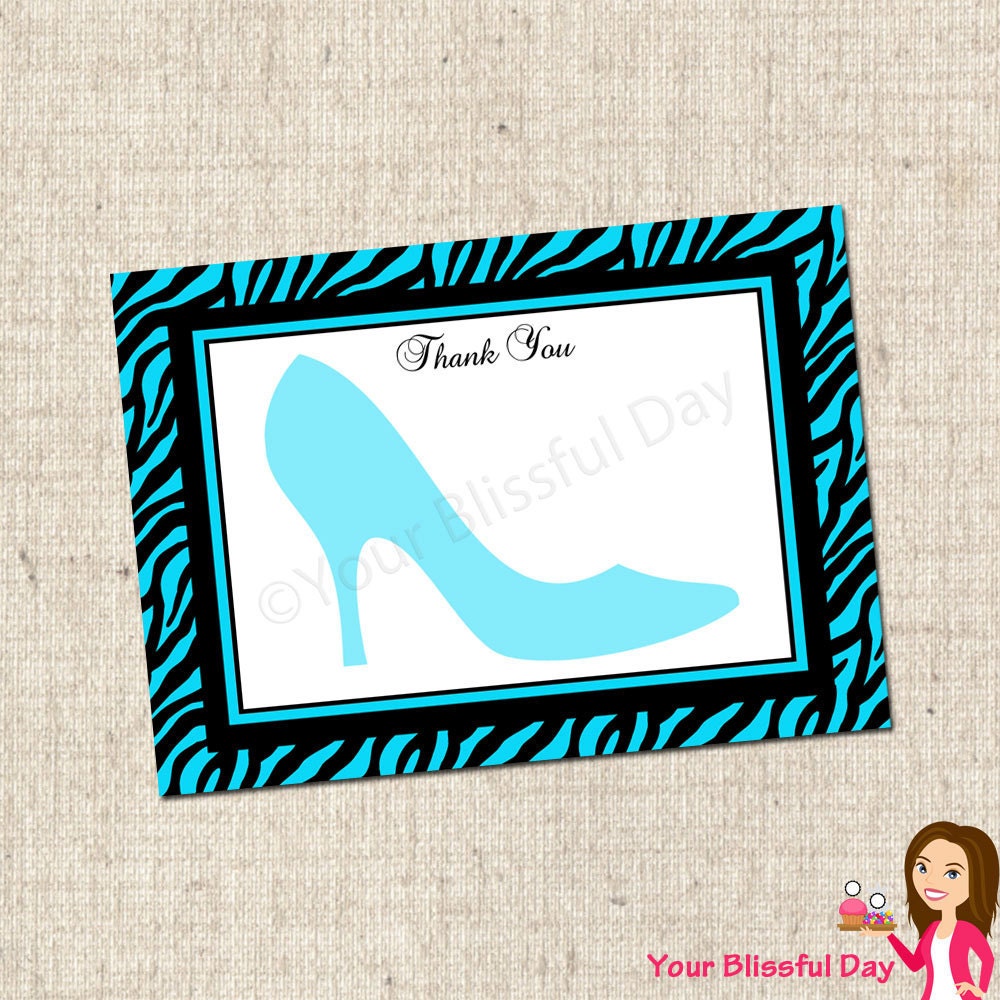 PRINTABLE Heel Bachelorette Party Thank You Cards (Many colors to choose from) Il_570xn