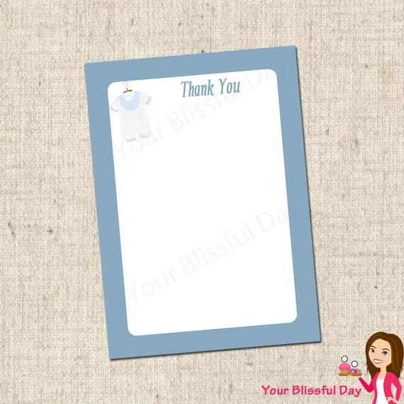 PRINTABLE Baby Boy Christening/Baptism Party Thank You Cards Il_570xn