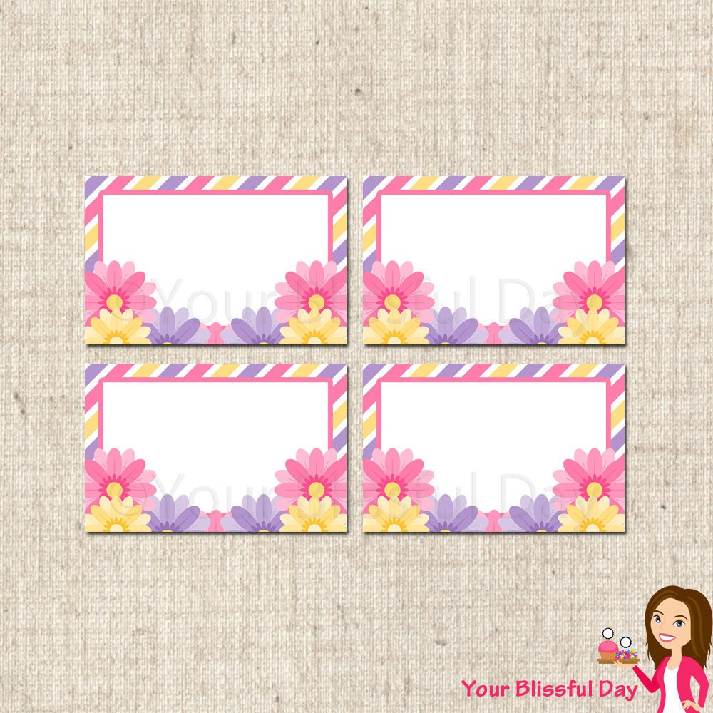 PRINTABLE Daisy Label Tents Il_570xn