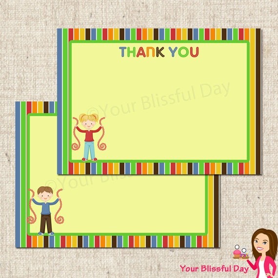 PRINTABLE Arcade Fun Thank You Cards (Boy or Girl) Il_570xn