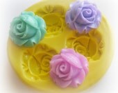 Flower Rose Polymer Clay Flowers Cabochon Mold Resin Clay Mould