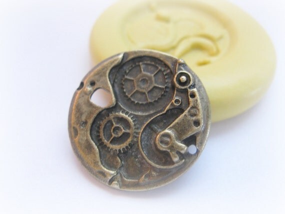 Gears Steampunk Mold Gothic Jewelry DIY Resin Clay by WhysperFairy
