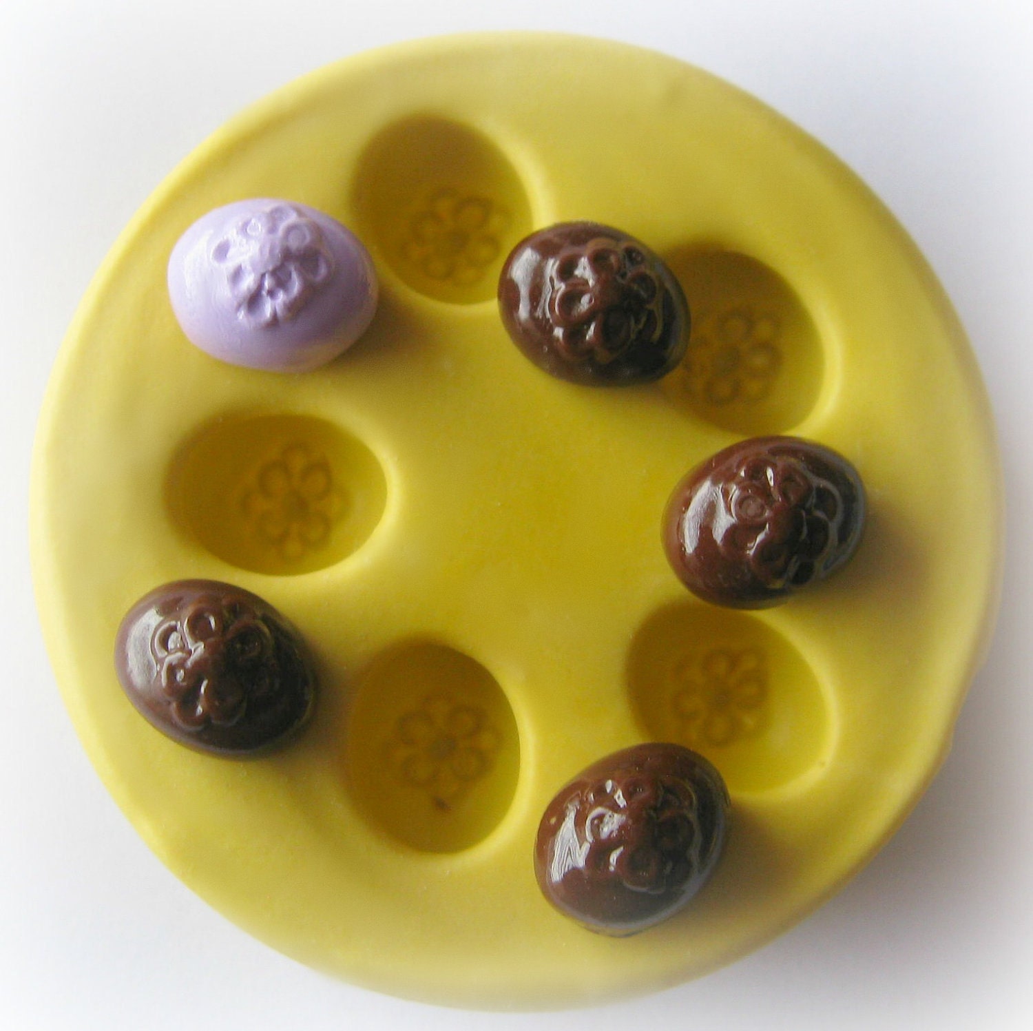 Easter Egg Mold Polymer Clay Cabochon Mold Resin by WhysperFairy