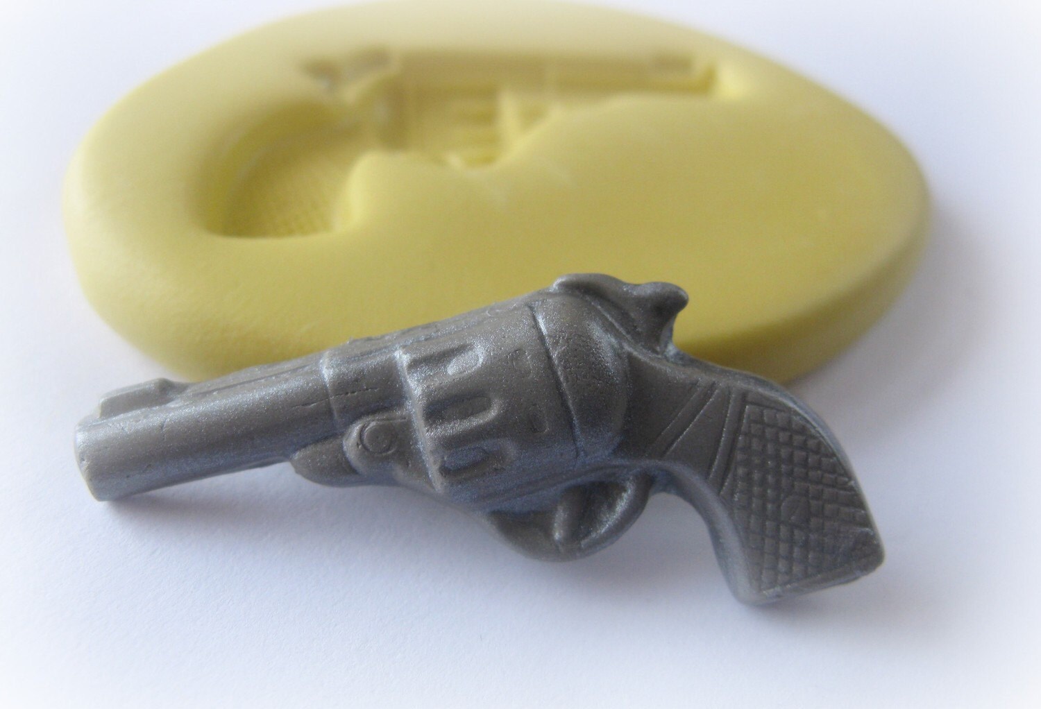 Pistol Gun Fondant Mold Silicone Clay Mold by WhysperFairy on Etsy