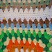 Multicolored Retro-modern Crocheted Granny Square Confetti Afghan