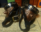 Steampunk aristocrat goggles Victorian brass leather- G002