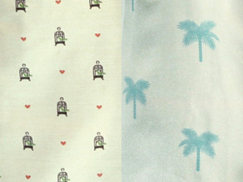 SALE 40% White with Birds and Hearts print blouse, Button down shirt, Women tank top