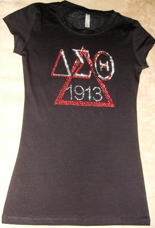 DELTA SIGMA THETA  1913 Sorority Rhinestone Tshirt