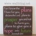 Jeremiah 29:11 For I Know the Plans I Have for You - Chocolate Brown Sign
