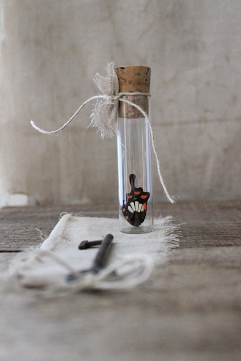 the little things no.1-skeleton key and butterfly wing in vial