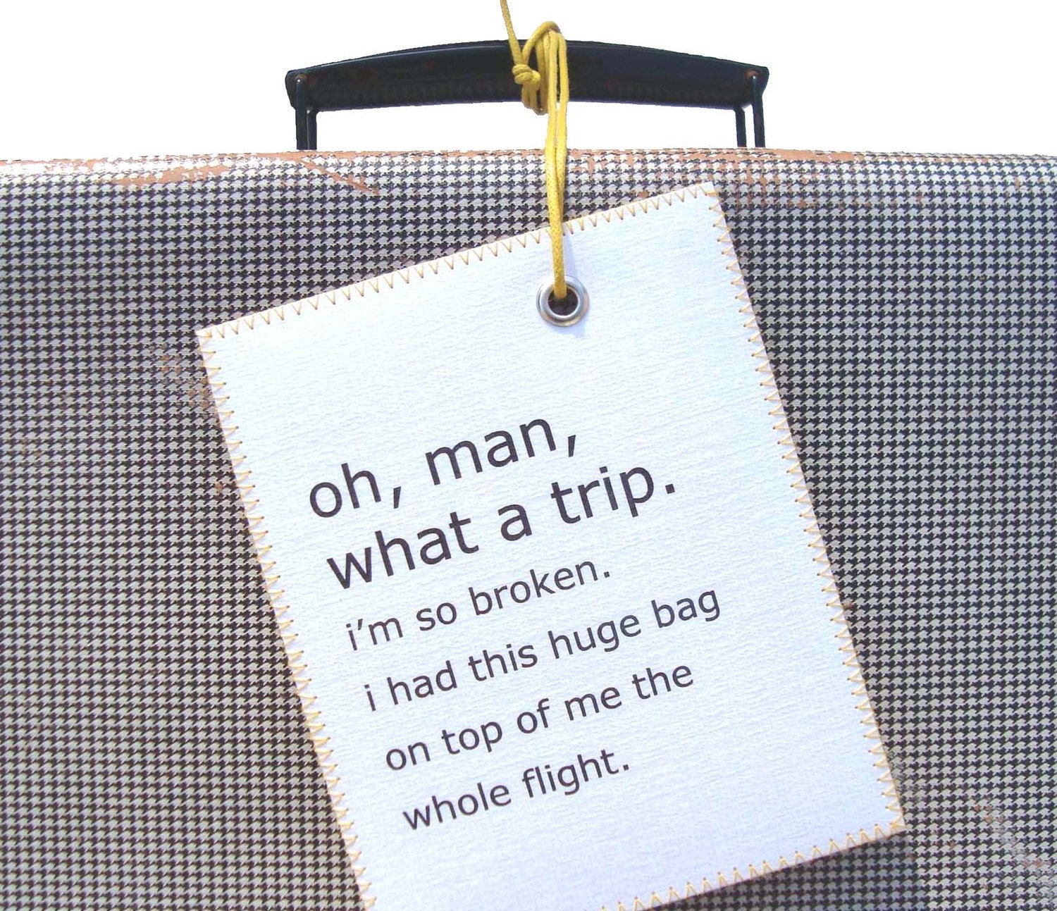 Personalized Luggage Tag that Tells it Like it is. Cool personalized Gift for men women guys girls girlfriend boyfriend man woman. XL