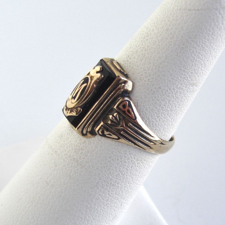 Jostens Class Rings on 1938 Jostens 10k Sterling Ring Ladies Class Ring By Lucra On Etsy