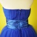 Electric blue bridesmaid dress tulle bandeau romantic retro 50s Cocktail Prom dress Custom Made to Your Size