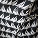 black and white dress long tunic plus size free size retro sailing boat print short kimono sleeves dress - FREE SIZE up to US 20