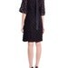 Vintage Lace Dress Sheer Black Embroidered Bow Shift Cocktail Party 50s 60s - M