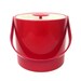 1960's Red Ice Bucket by Georges Briard, Mad Men Home Decor, Red Vinyl Ice Bucket, Retro Bar Accessory