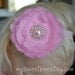 Pink Flower Headband, Baby Headband, Pink Baby Headband, Rhinestones, Pearl