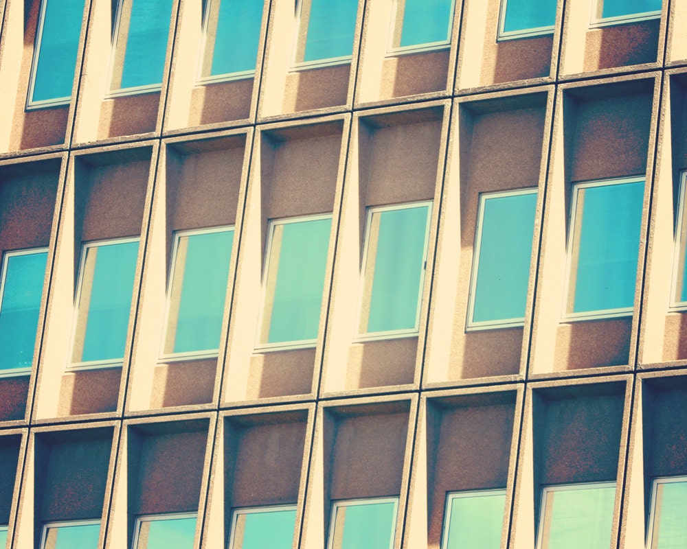 Geometric Abstract Building Windows Photograph Fine Art Photography Metallic photo Print 8x10