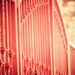 Geometric Red Gate photo 8x12 photograph Fine Art Metallic Photography Print