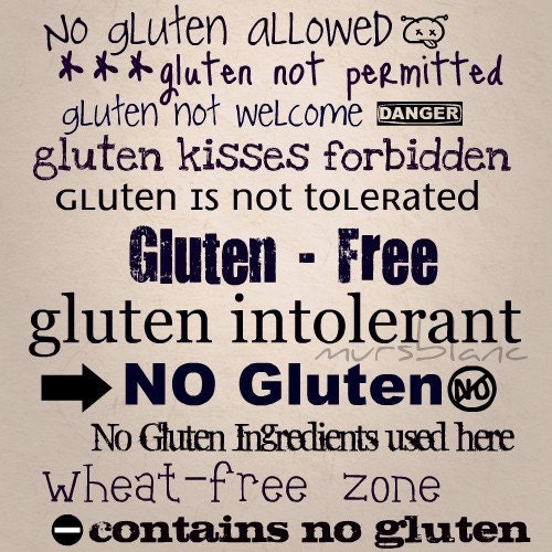 Gluten-Free- canvas sign- art print