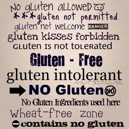 Gluten Free Typography Print