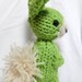 Ready to ship Hand Knit Jumbo Green Bunny