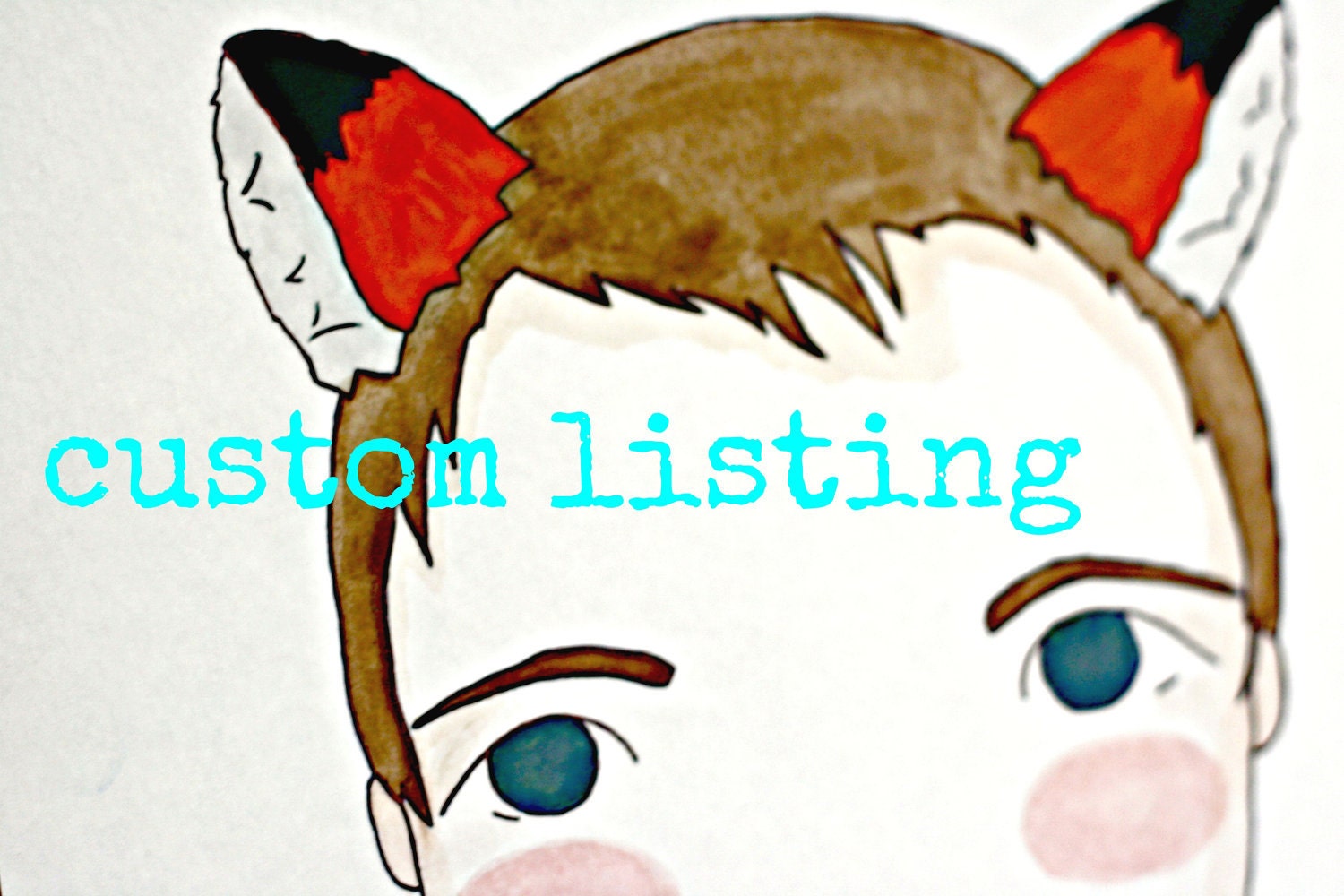 custom listing for julia n. - watercolor portrait