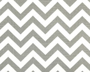 BOGO FREE SALEShower Curtain Zig Zag Premier Prints Ash Gray and White with Navy Blue Ribbon Button Holes 72x90